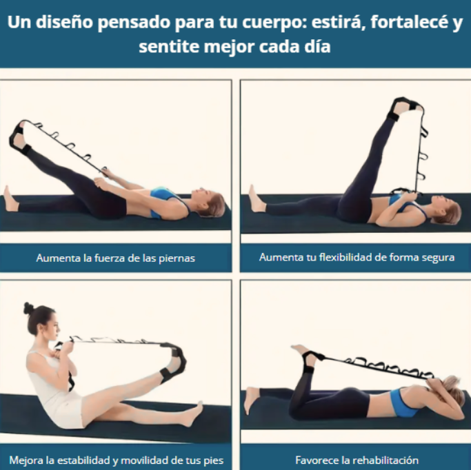 Correa de Estiramiento Kuara – Alivio real para pies y piernas